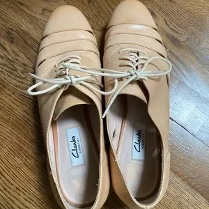 Clarks cream brogues on sale